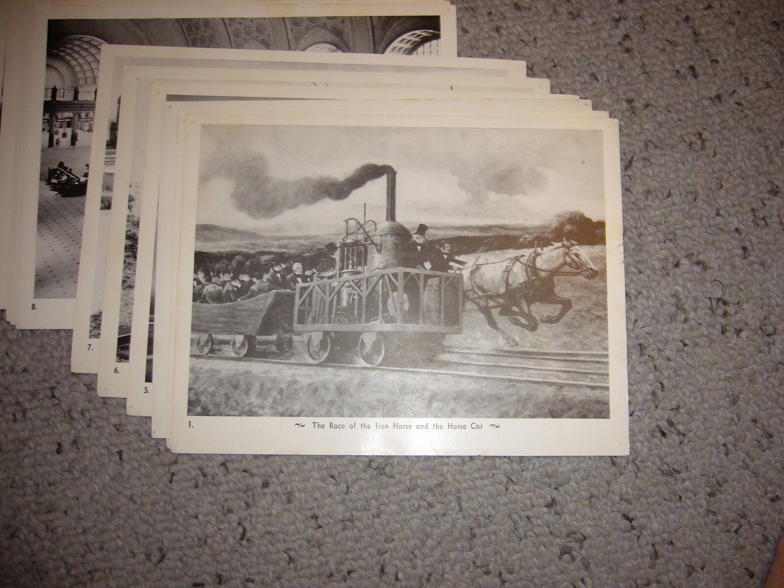 56 Prints Railroad RR Transportation Teachers Kit Association American