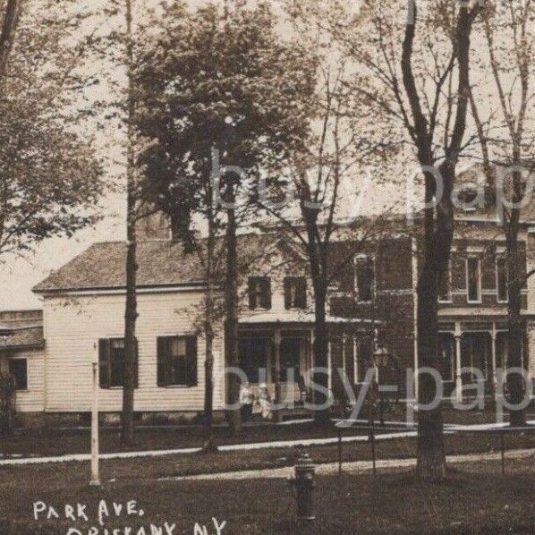 Vintage 1900s RPPC Park Avenue Oriskany Oneida County New York Postcard