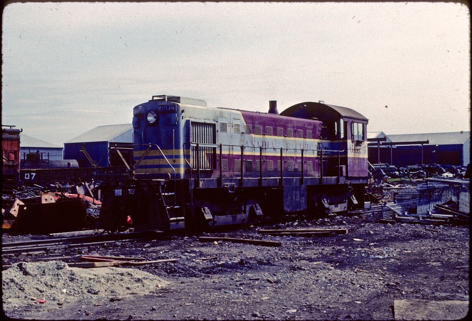RM51 - Colour Slide Canadian Pacific Locomotive #6574 at Western Canada Steel