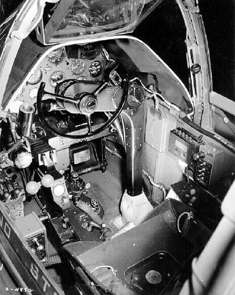 Lockheed P-38 Lightning Fighter Aircraft cockpit 8x10 WWII WW2 Photo 844a