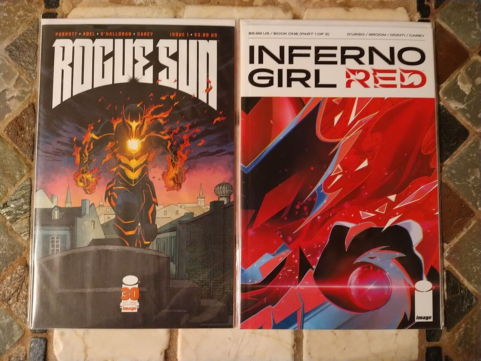 INFERNO GIRL RED BOOK ONE #1 & Rogue Sun #1 Image 