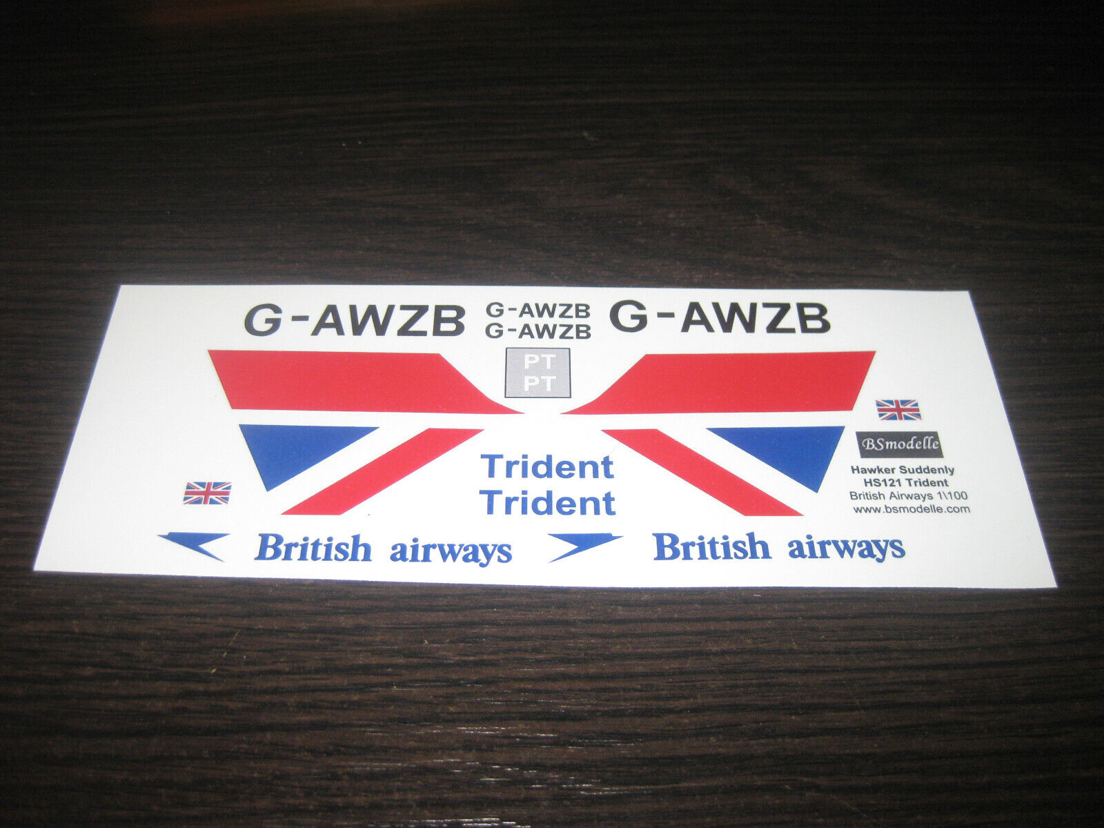 HS121 Trident British Airways decal 1\100 for VEB Plasticart