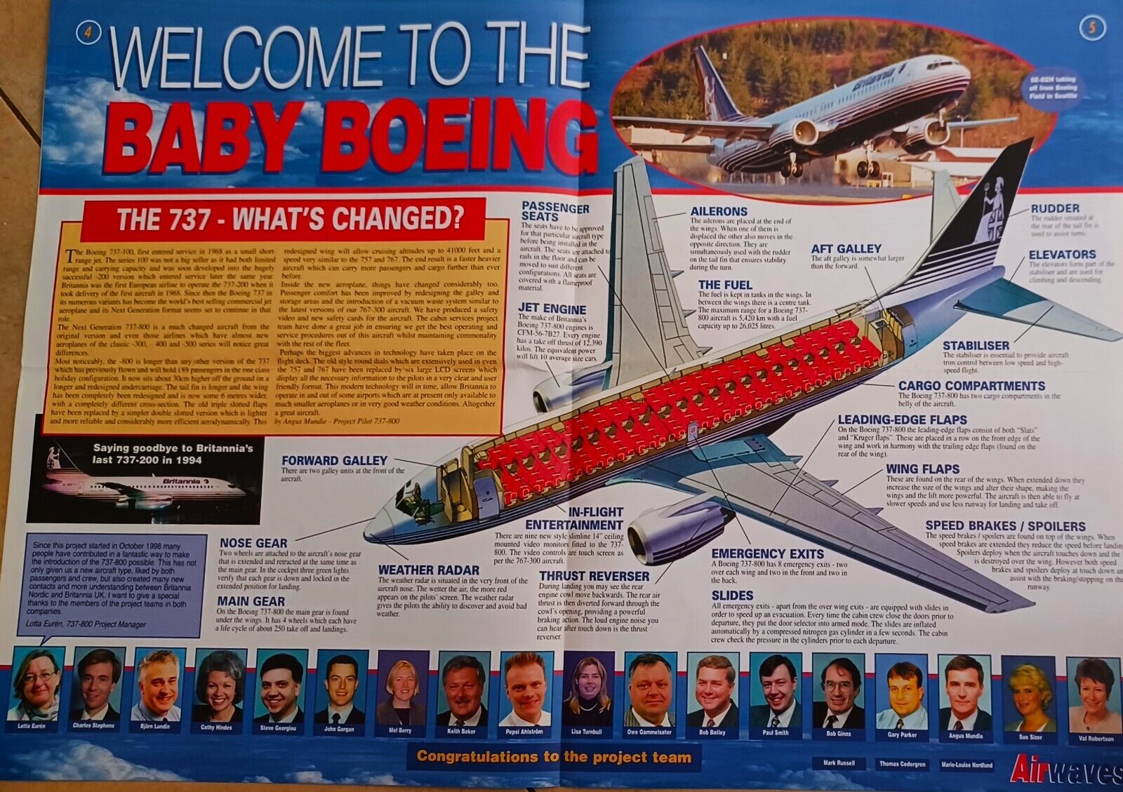 BRITANNIA AIRWAYS 737-800 Cutaway AIRWAVES Welcomes their new 737 Baby