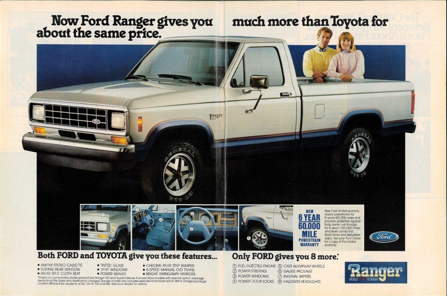 1987 FORD Ranger Pickup Truck Auto MotorsVintage Magazine Print Ad 16\