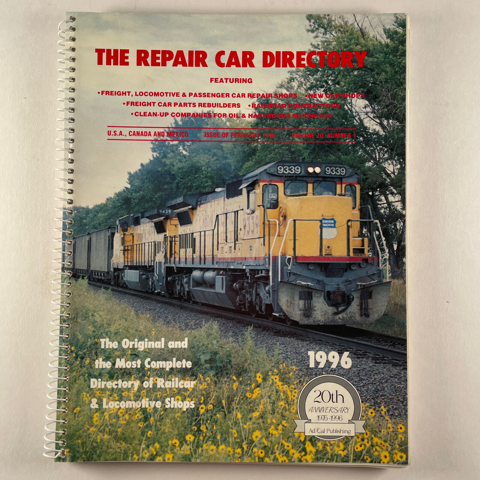 The Repair Car Directory 1996 Original Directory railroad railway RR spiral