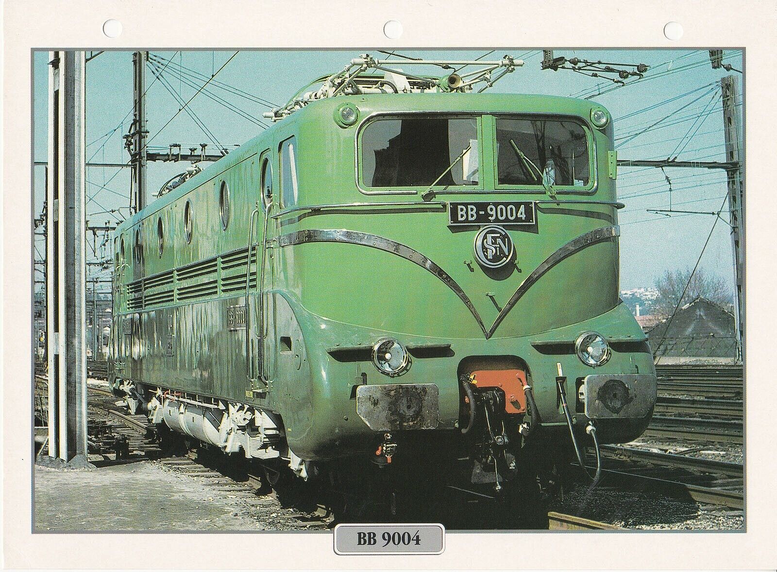 Trains de Legend 12 - 1954 Fiche Records - France BB 9004