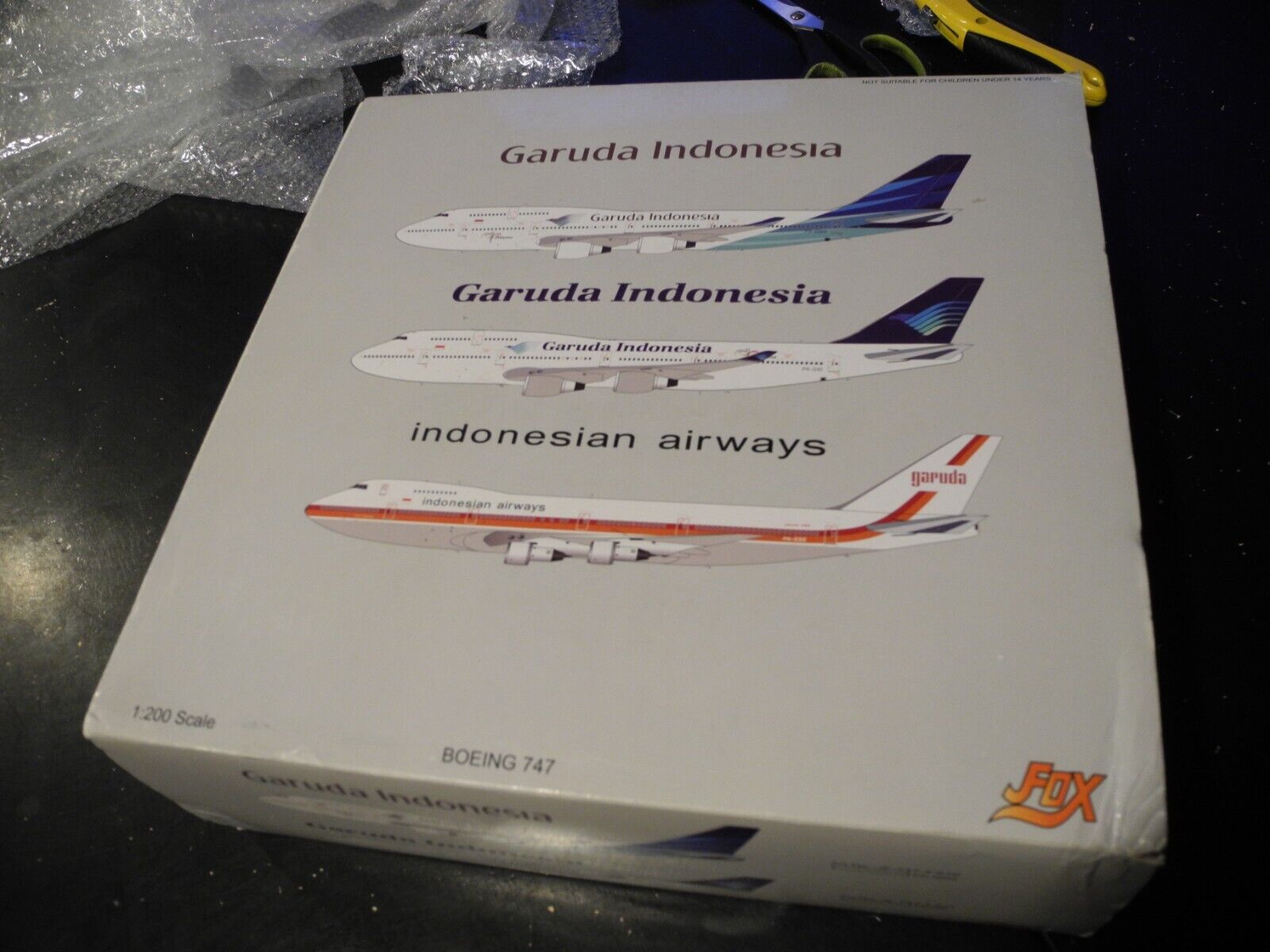 Collector's Find JFOX 200 Boeing 747 INDONESIAN AIRWAYS, 1:200, Only 96