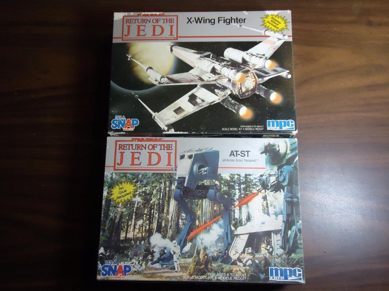 TWO MPC STAR WARS MODEL BOXES X WING FIGHTER & AT-ST - BOXES ONLY