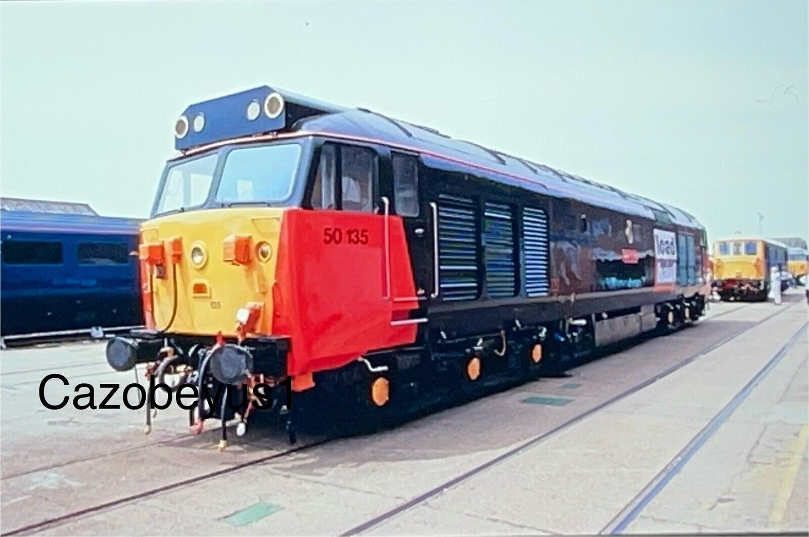 Original 35mm Train Class 50 135 At Eastleigh Dated 2009 (168)