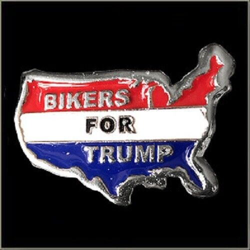 Bikers For Trump USA BIKER PIN W/  LOCKING BACK FOR VEST JACKET LEATHER DENIM