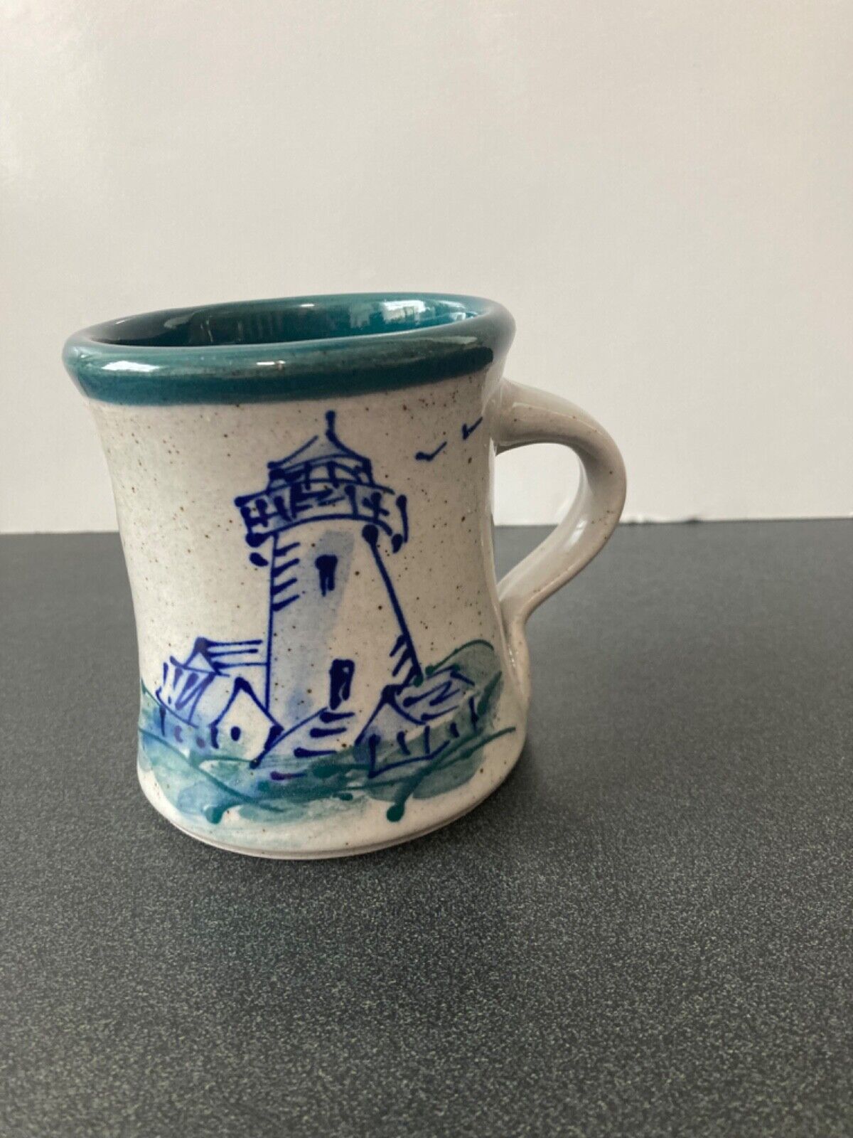 Great Bay Pottery Lighthouse coffee tea mug handmade USA