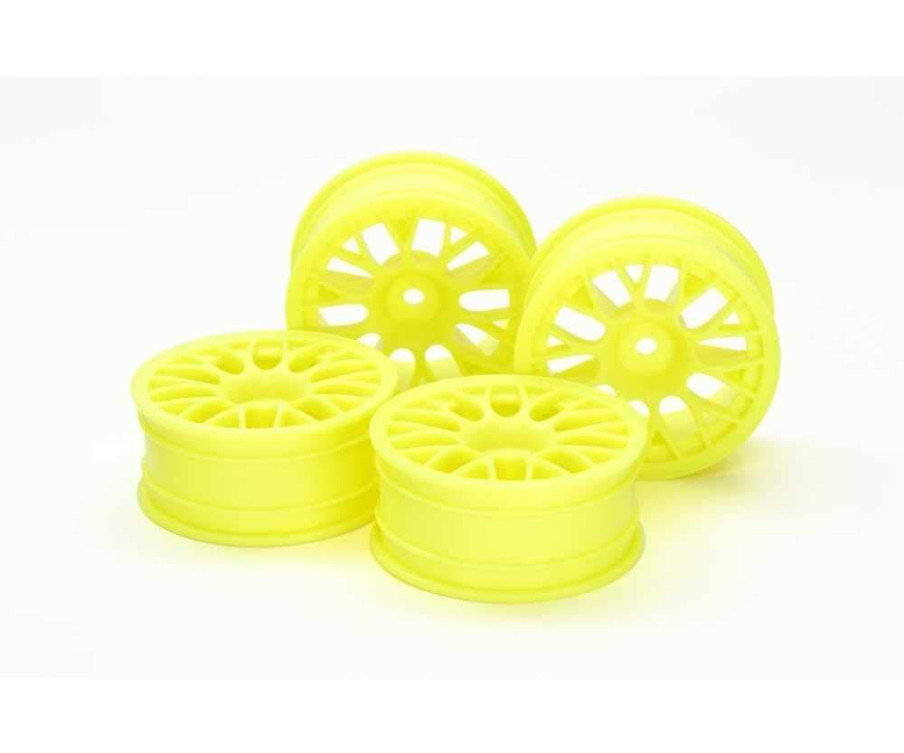 Tamiya Hop Up Options No.1850 4 Mesh Wheels 54850 fluorescent yellow
