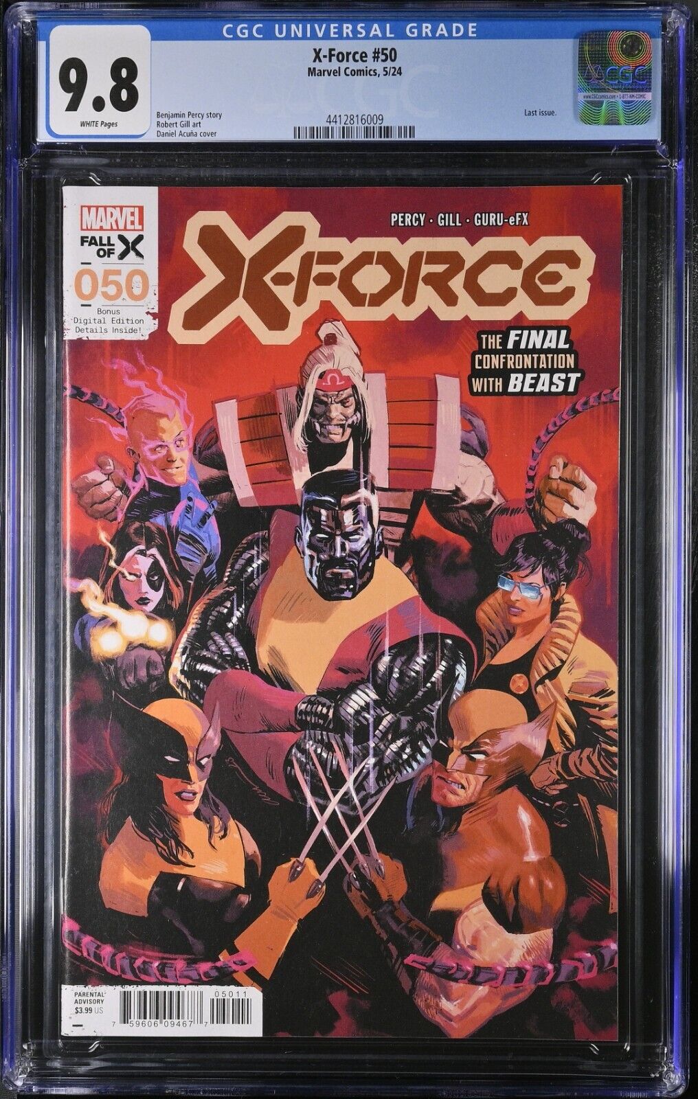 X-Force #50 CGC 9.8 Final Issue of 2019 Volume 6 Series Cover A Marvel 2024 WP