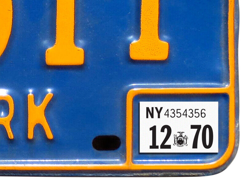 1970 New York Registration, License Plate Sticker, YOM, NY, Tag, DMV