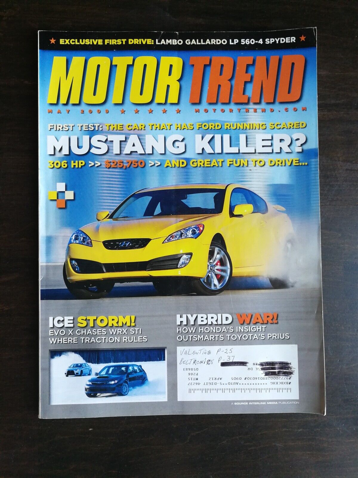 Motor Trend Magazine May 2009 Jaguar XFR - Ford Mustang GT vs Hyundai Genesis