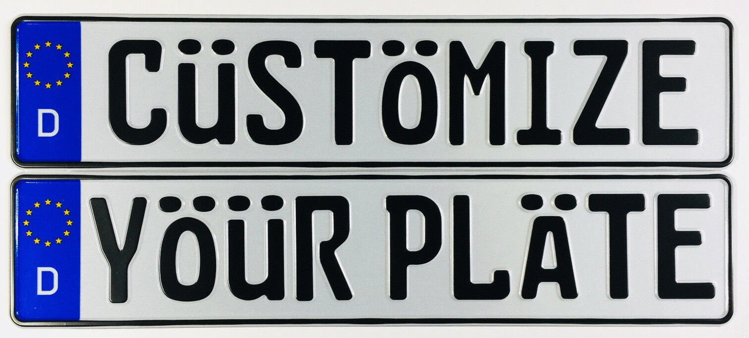 Custom German License Plate + Frame: Customize Your Plate