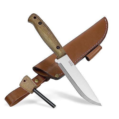 BPS Knives Adventurer - Bushcraft Knife - Fixed-Blade Carbon Steel Knife with...