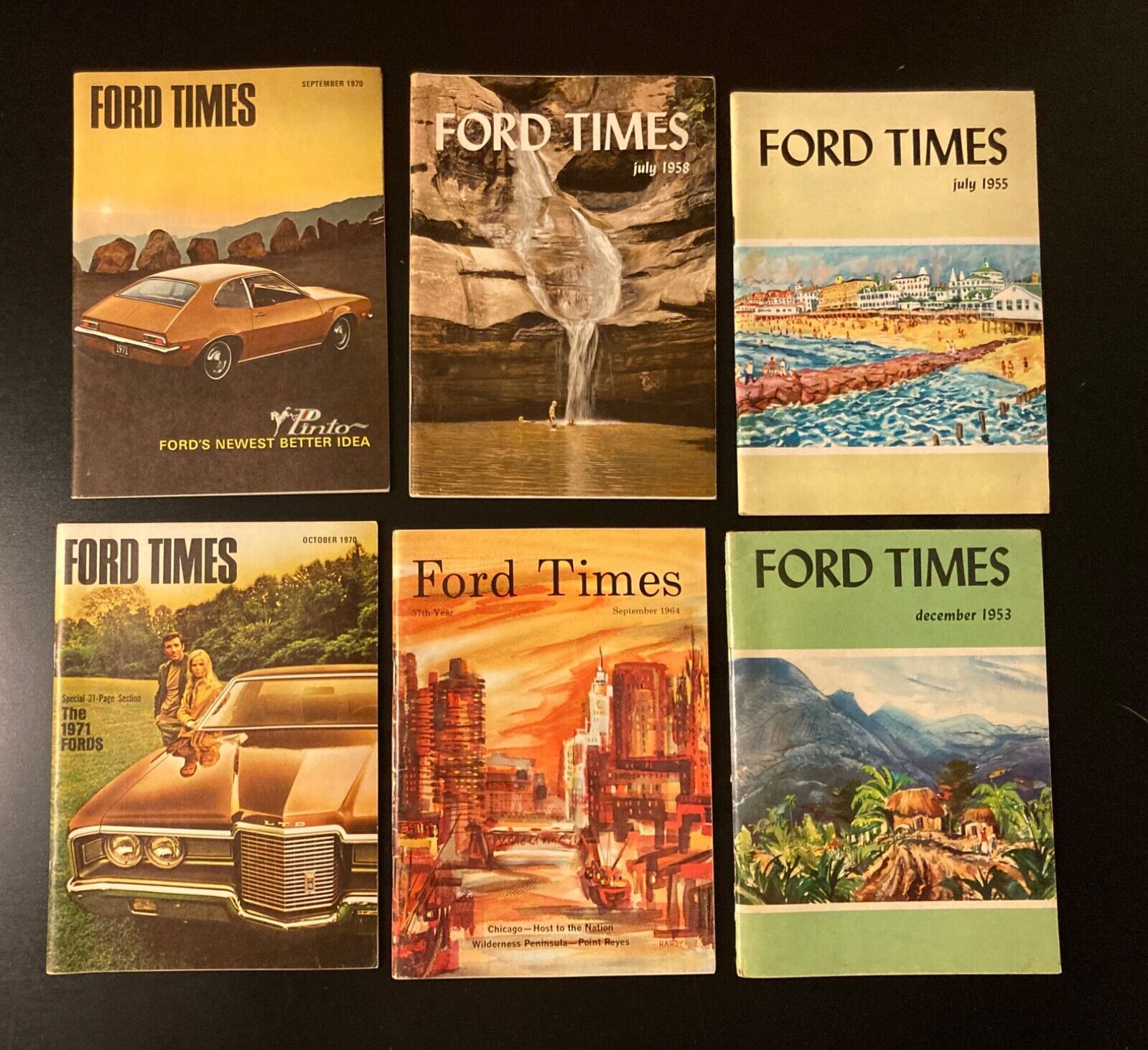 Lot of 6 Ford Times Automobile Magazine Booklets