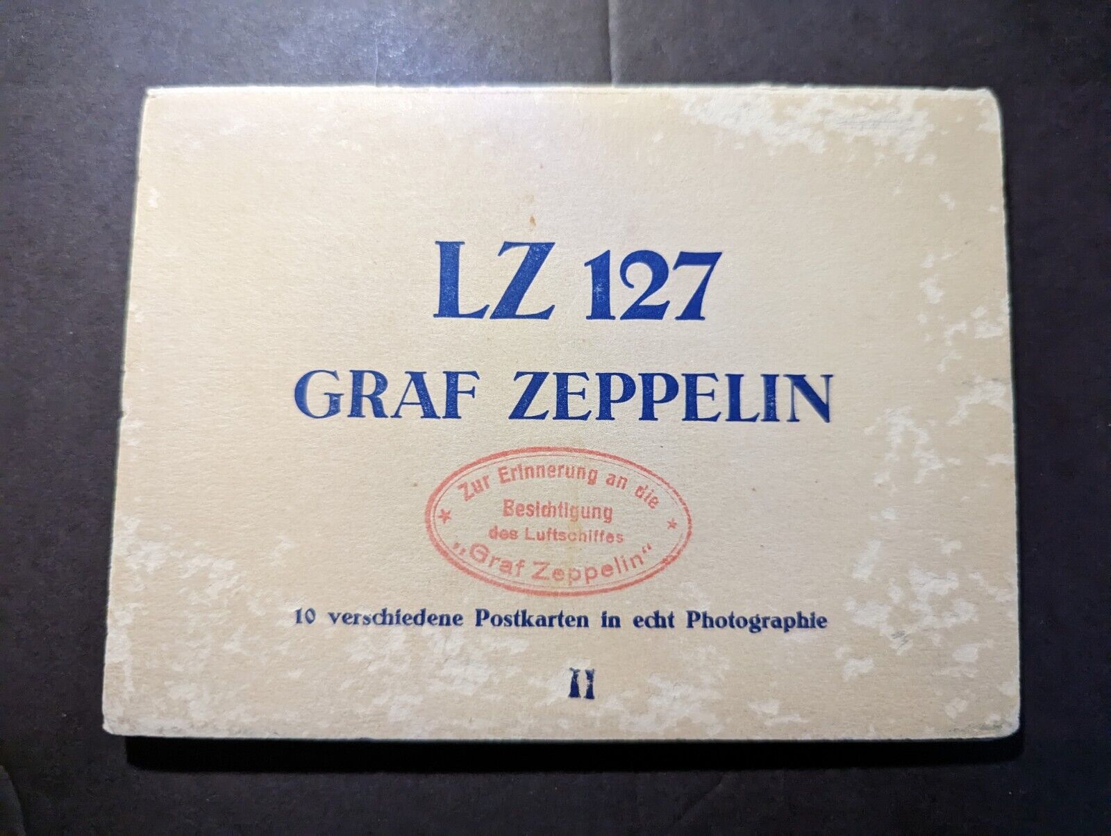 Germany LZ 127 Graf Zeppelin Set of 10 Mint RPPC Postcards Booklet