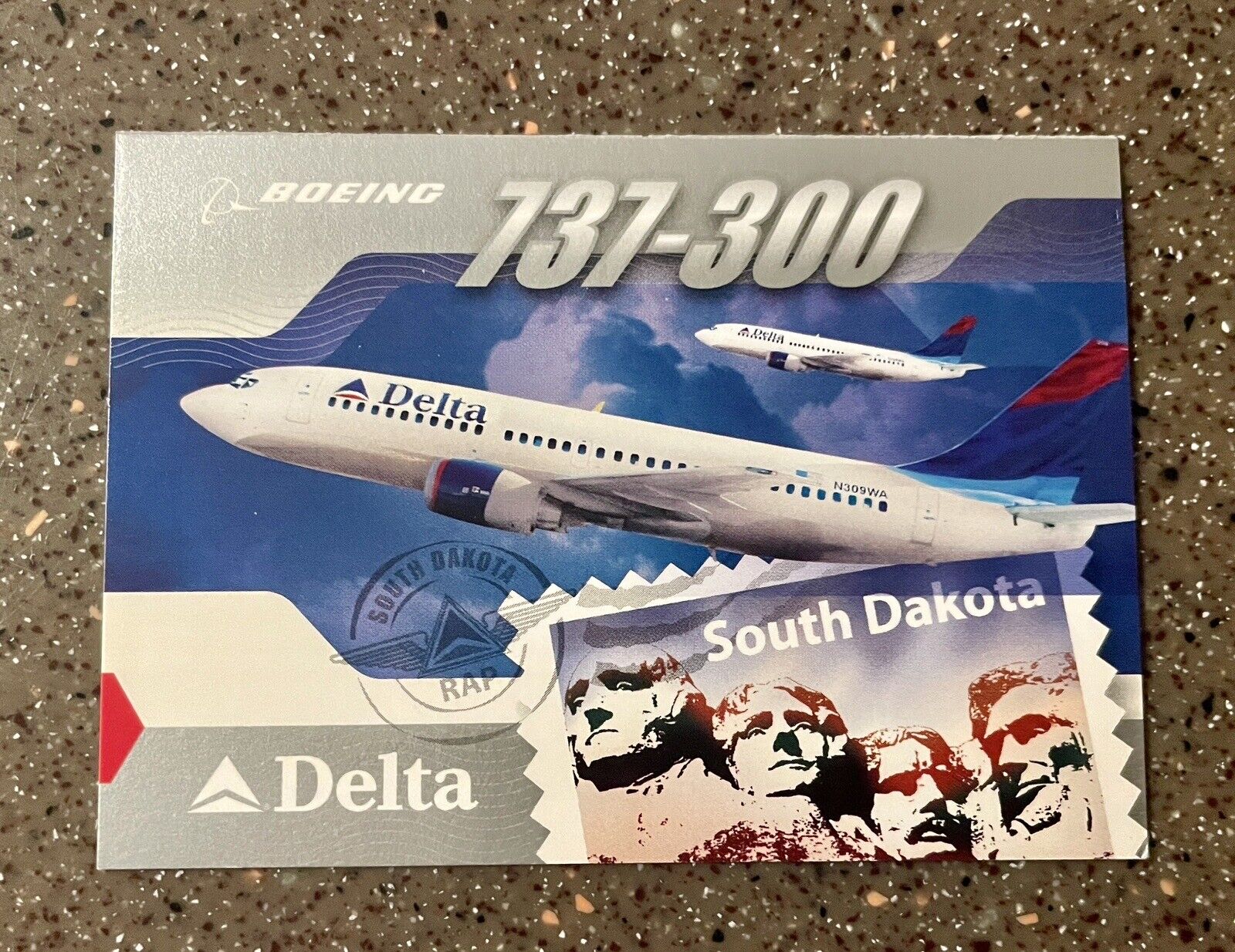 VHTF Delta Air Lines Pilot Trading Card from 2004, Card #15 Boeing 737-300