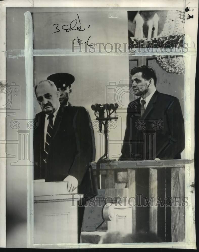 1960 Press Photo Pilot Francis Gary Powers hears his court sentence, Moscow