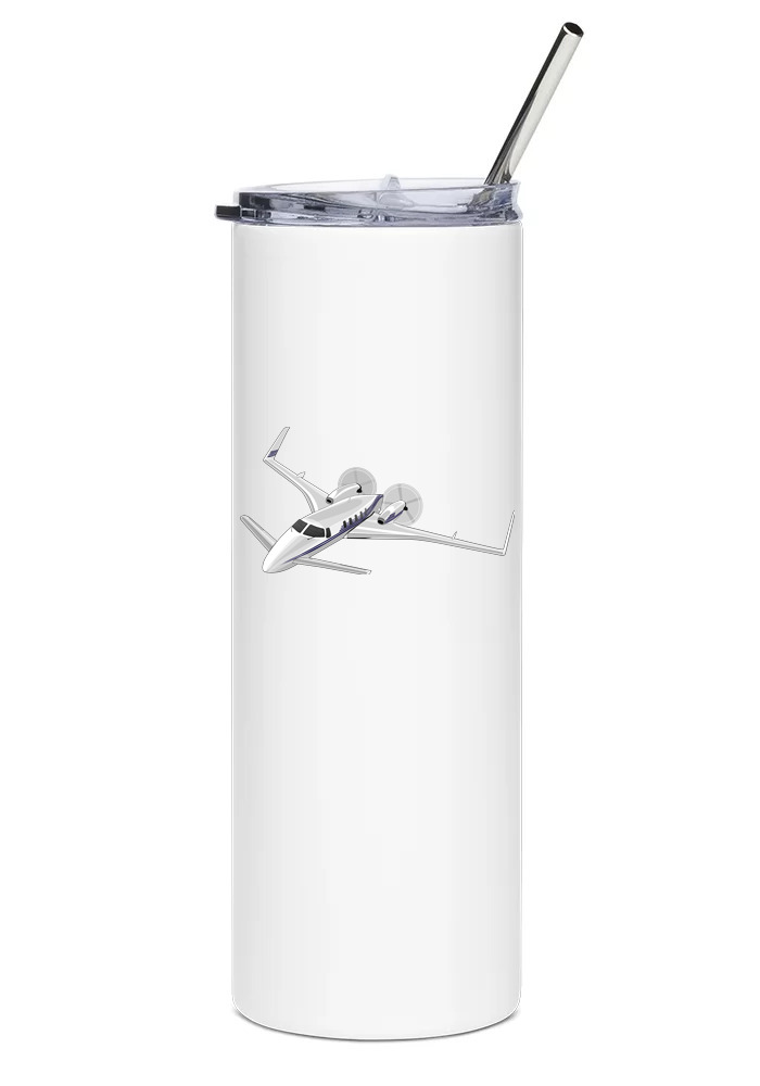 Beechcraft Starship Stainless Steel Water Tumbler with straw - 20oz.