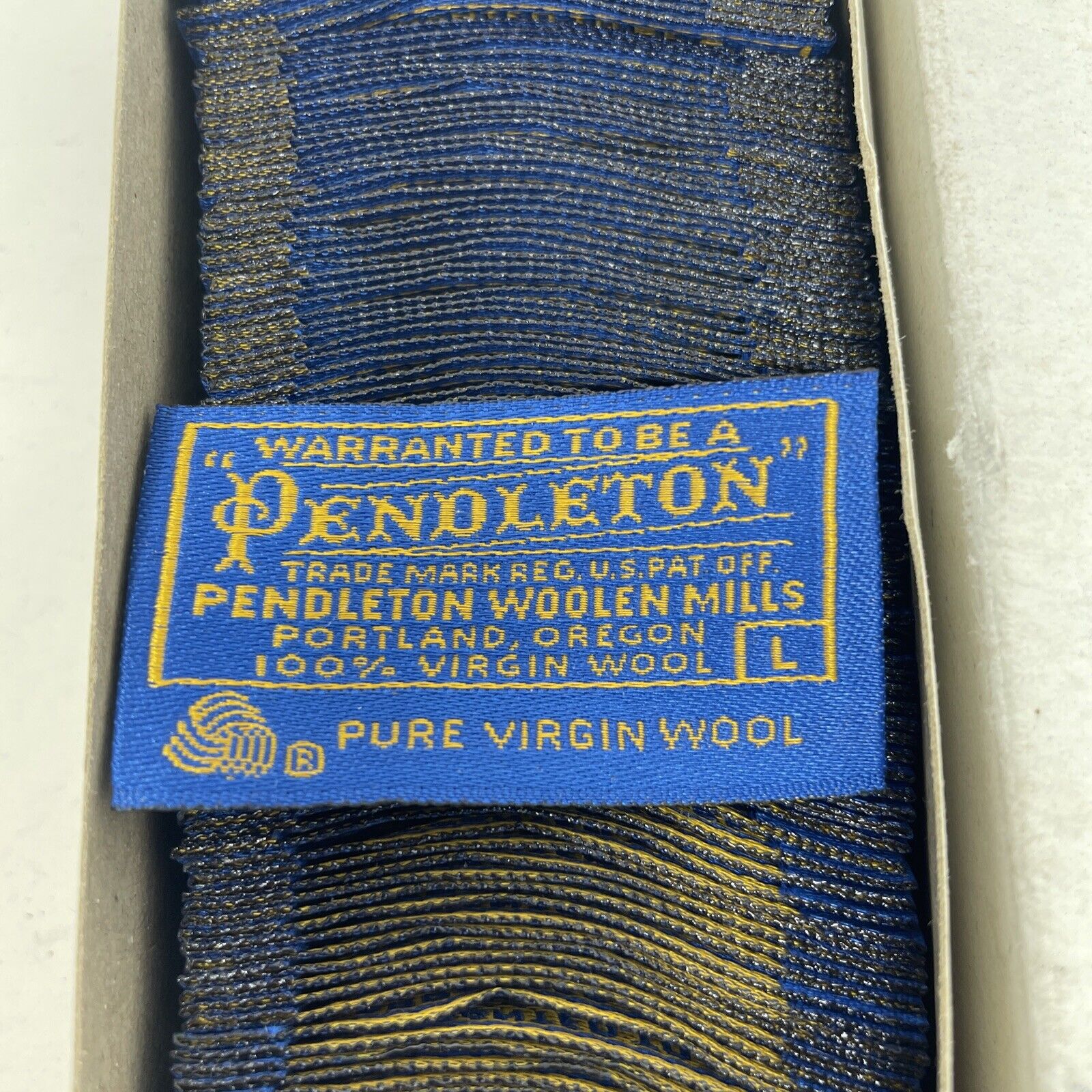 Vintage NOS Pendleton Label Size “L” Rare Crafts Multiple Available