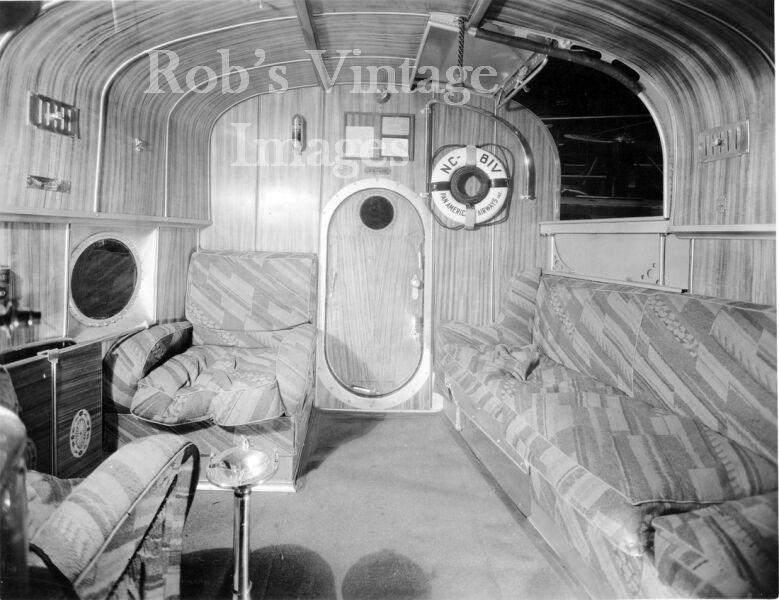  Pan Am Clipper Sikorsky S-40 Airplane Interior Flying Boat 1935 photo   