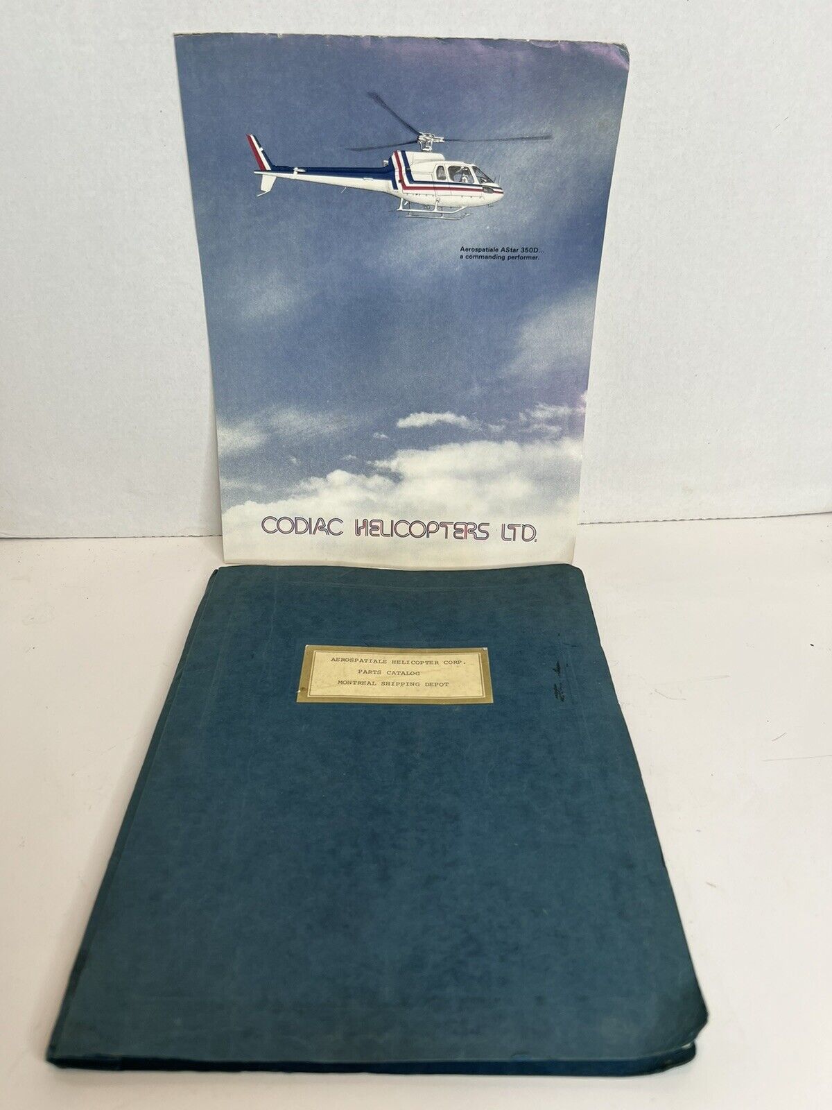 aerospatiale astar 350d helicopter brochure and parts Price catalog vintage 1980