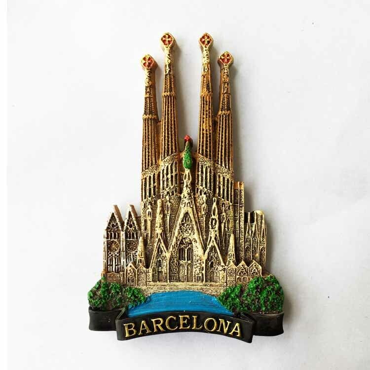 Spain Barcelona Sagrada Familia Tourist Travel Souvenir 3D Resin Fridge Magnet