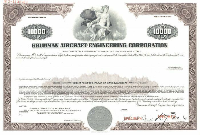 Grumman Aircraft Engineering Corporation - Various Denominations - Stock and Bon
