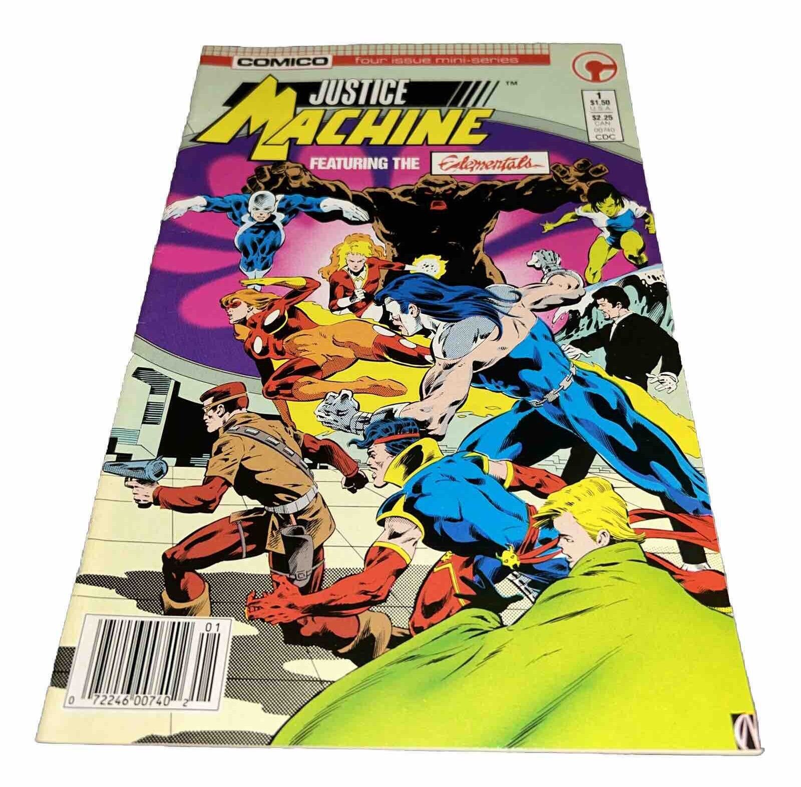 JUSTICE MACHINE FEATURING THE ELEMENTALS #1 Comic Book Comico Comics 1986