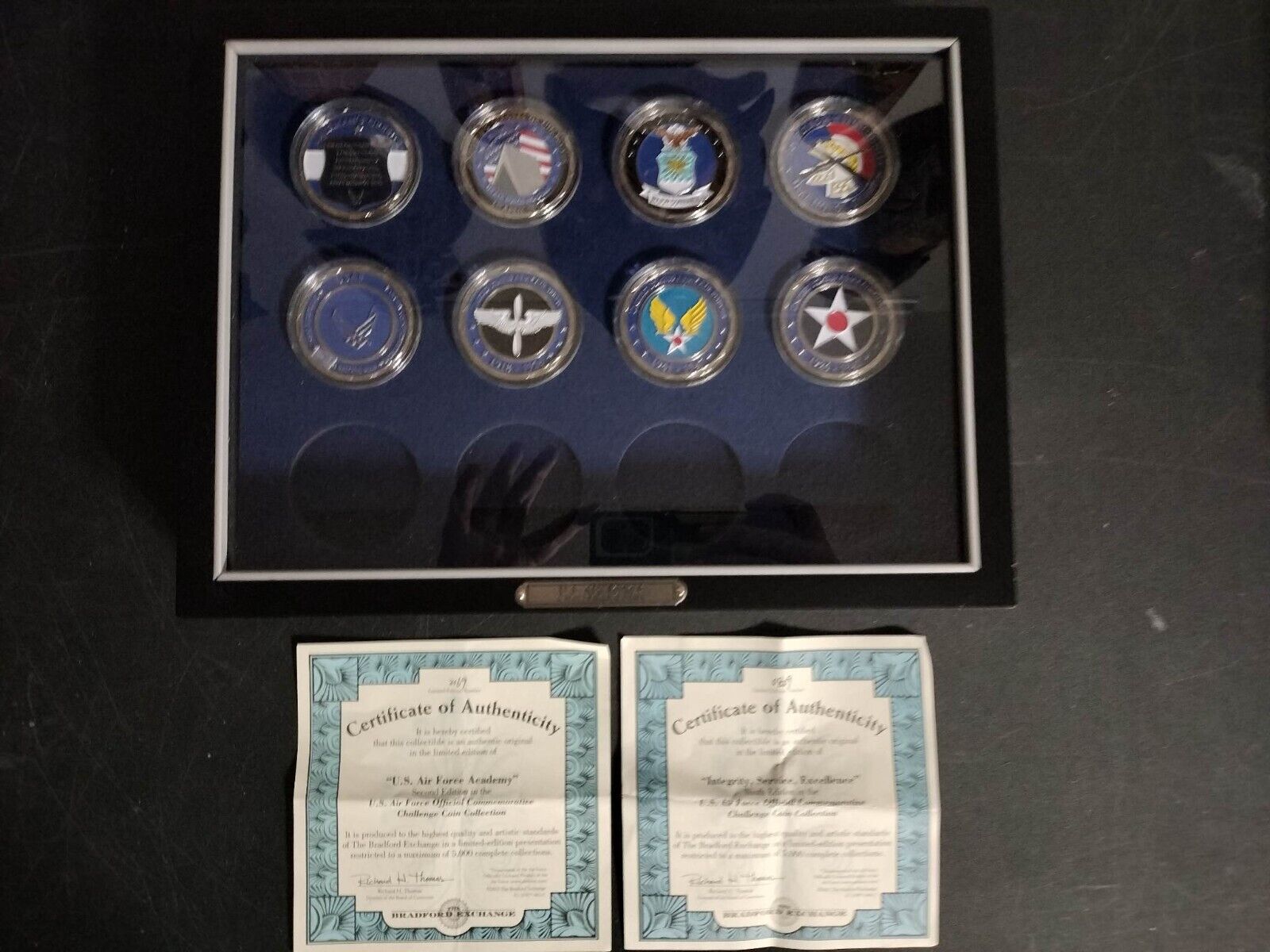  US AIR FORCE Official Commemorative Challenge Coin Collection Bradford Exchange