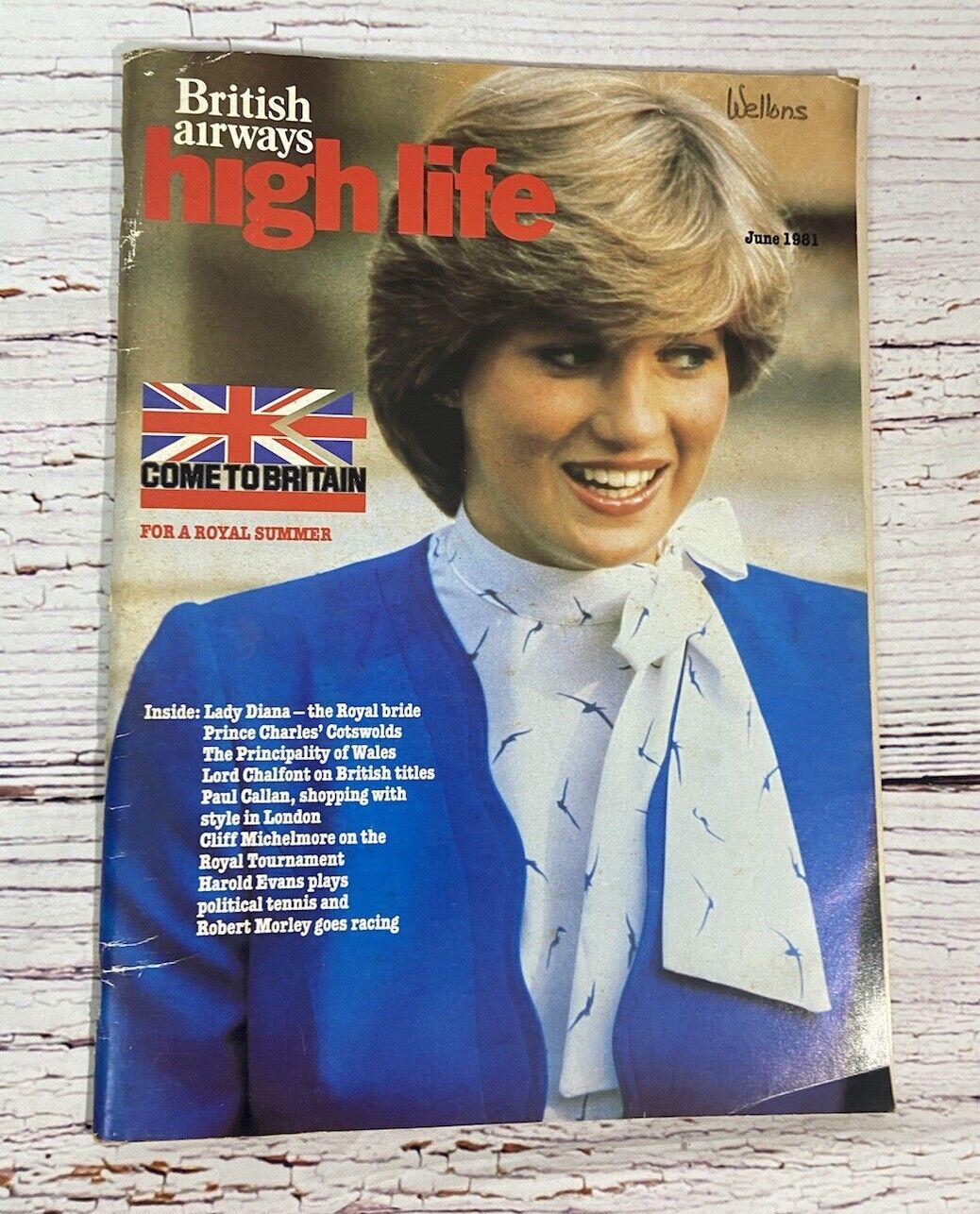 BRITISH AIRWAYS High Life Magazine June 1981 Lady Diana Royal Wedding Special