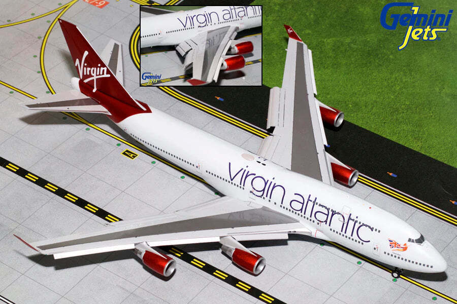 Gemini Jets G2VIR766F Virgin Atlantic Boeing 747-400 G-VBIG Diecast 1/200 Model