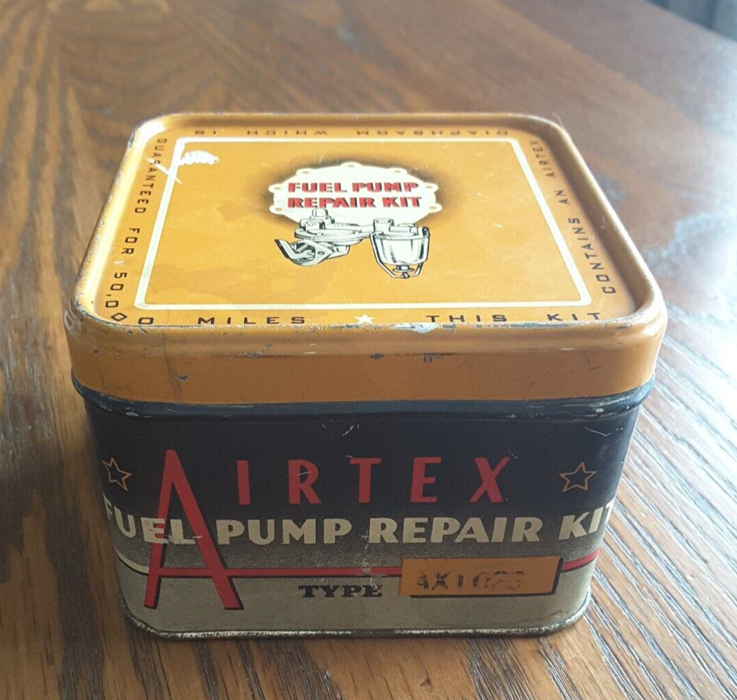 Vintage Airtex Fuel Pump Repair Kit Tin Can Gas Oil Automotive No Contents