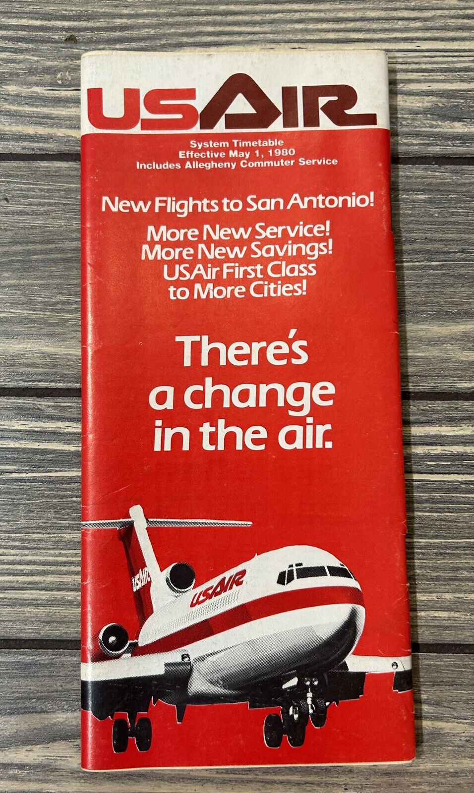 Vintage May 1 1980 US Air System Timetable Schedule Brochure