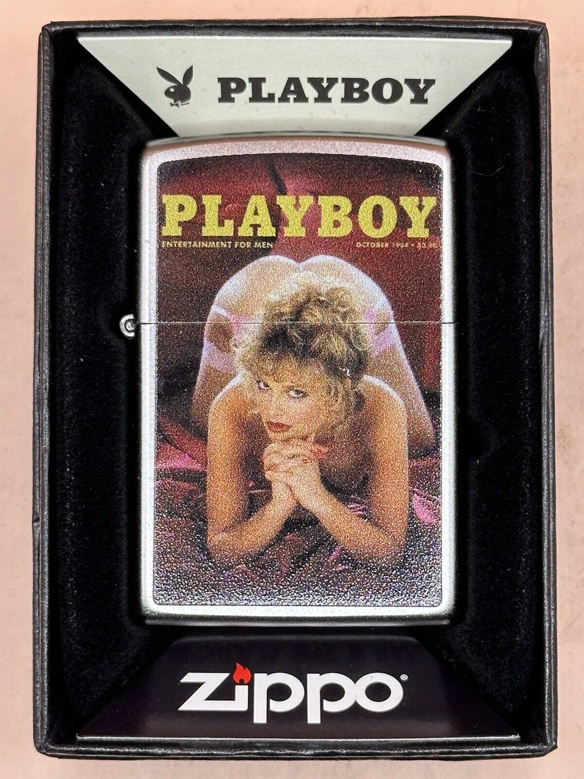 Vintage October 1984 Playboy Magazine Cover Zippo Lighter NEW In Box Rare