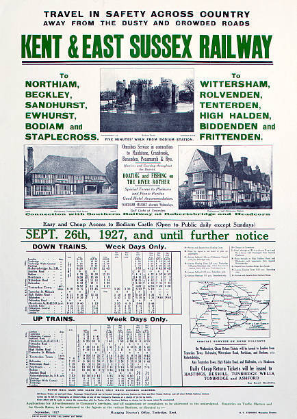 Kent & East Sussex Railway Poster 1927 OLD PHOTO