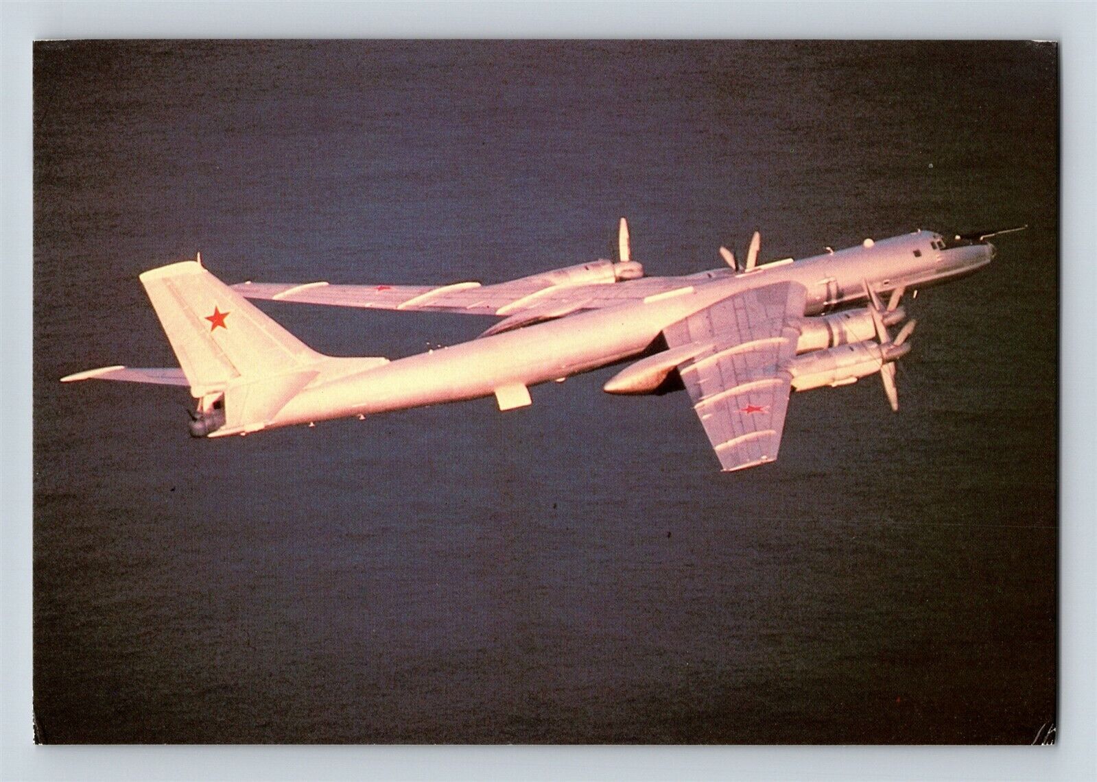 Aviation Postcard Soviet Bear F Anti Submarine Warfare Tupolev Tu-142 In Air B5
