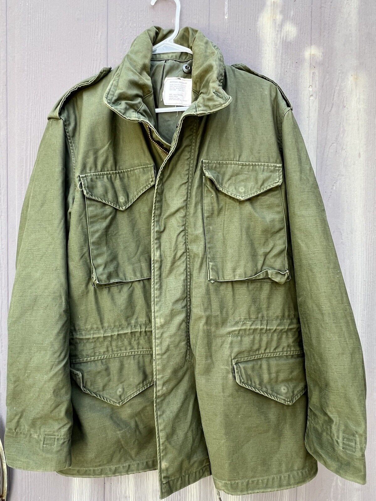 ALPHA INDUSTRIES Med Reg Vietnam War Hooded M-65 Cold Weather Field Jacket USGI