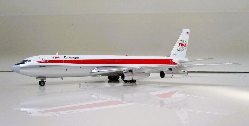 Aeroclassics PLTWA008 TWA Cargo Boeing 707-300C N15713 Diecast 1/400 Jet Model