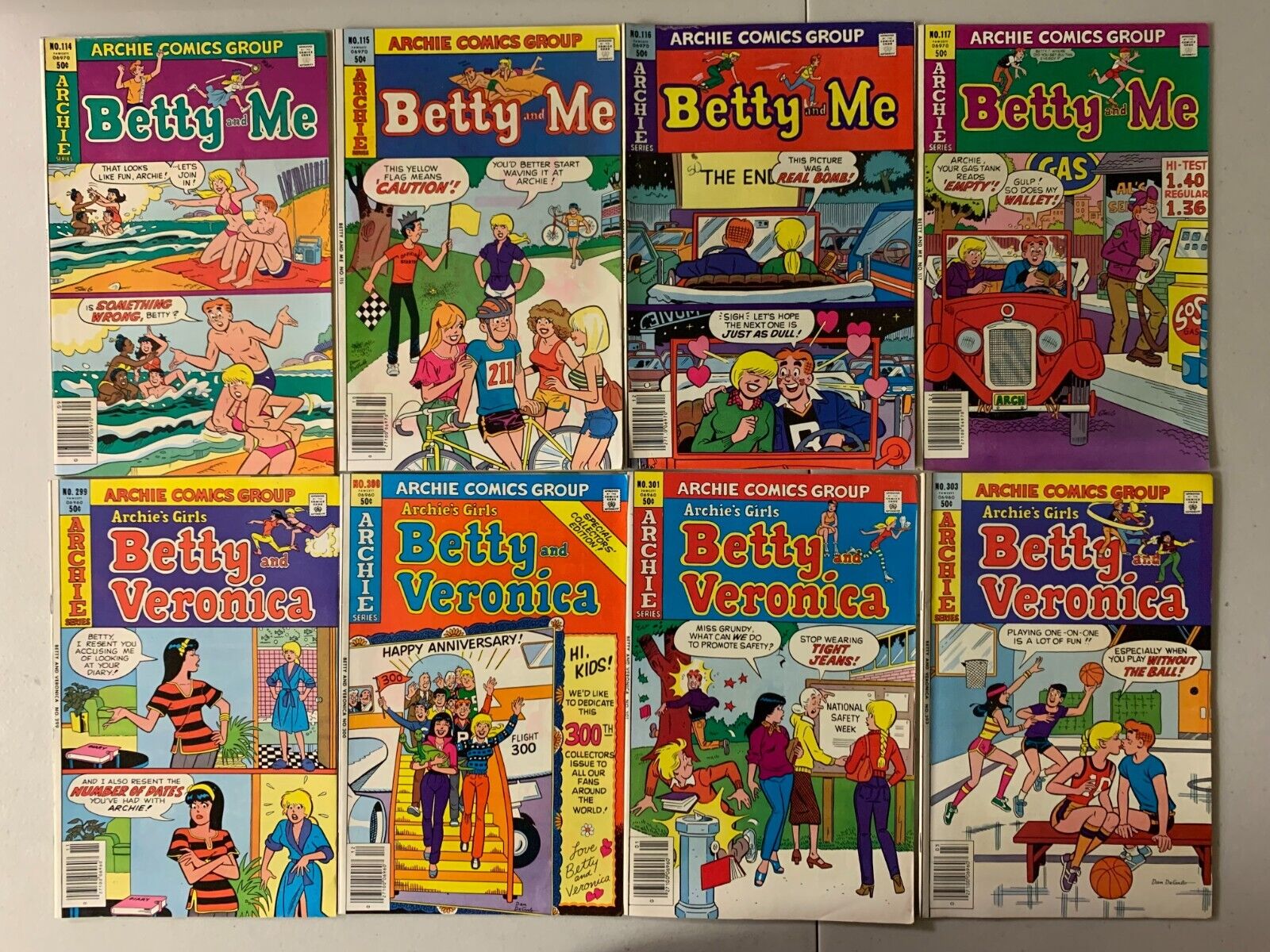 Archie's Girls vintage unread comics lot 10 diff avg 6.0 (1980-81)
