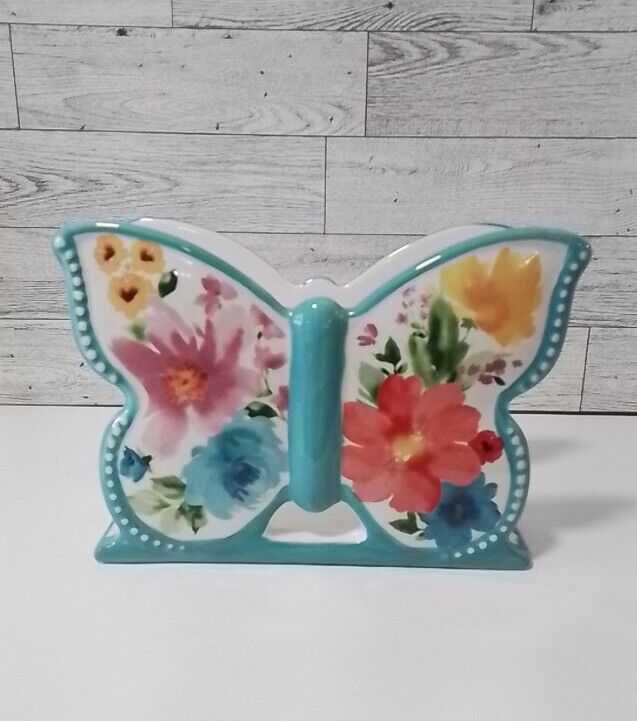 The Pioneer Woman 'Breezy Blossom' Butterfly Ceramic Napkin Holder
