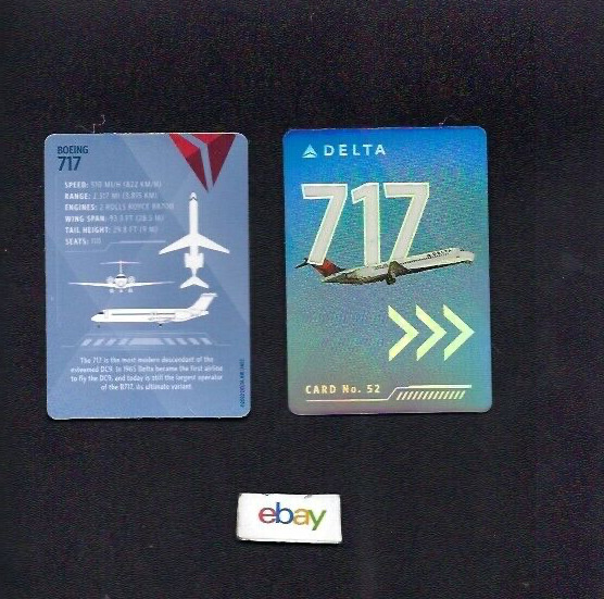 DELTA AIR LINES 2022 BOEING 717-200 PILOT COLLECTOR CARD #52