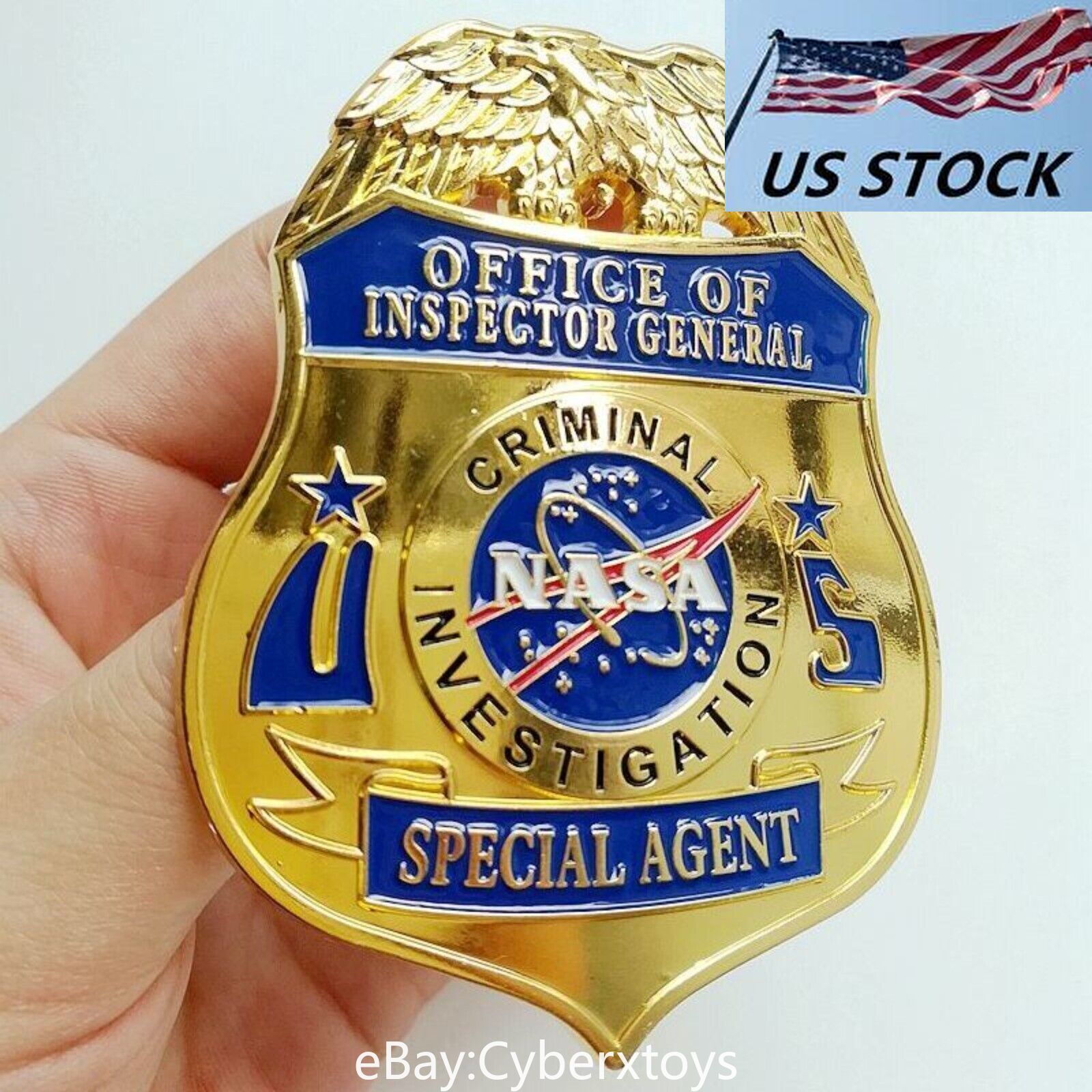 US NASA All-Metal Badge Special Agent Outer Space Badge Brooch Space Flight Fan