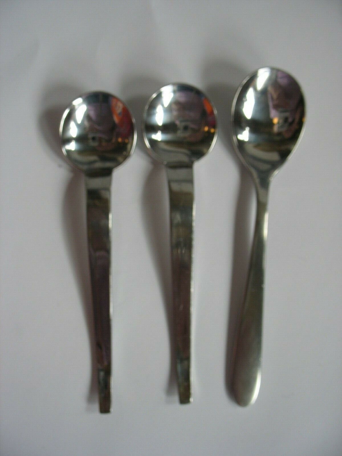 Vintage S/3 SWISSAIR stainless spoons Airline advertising travel flatware 