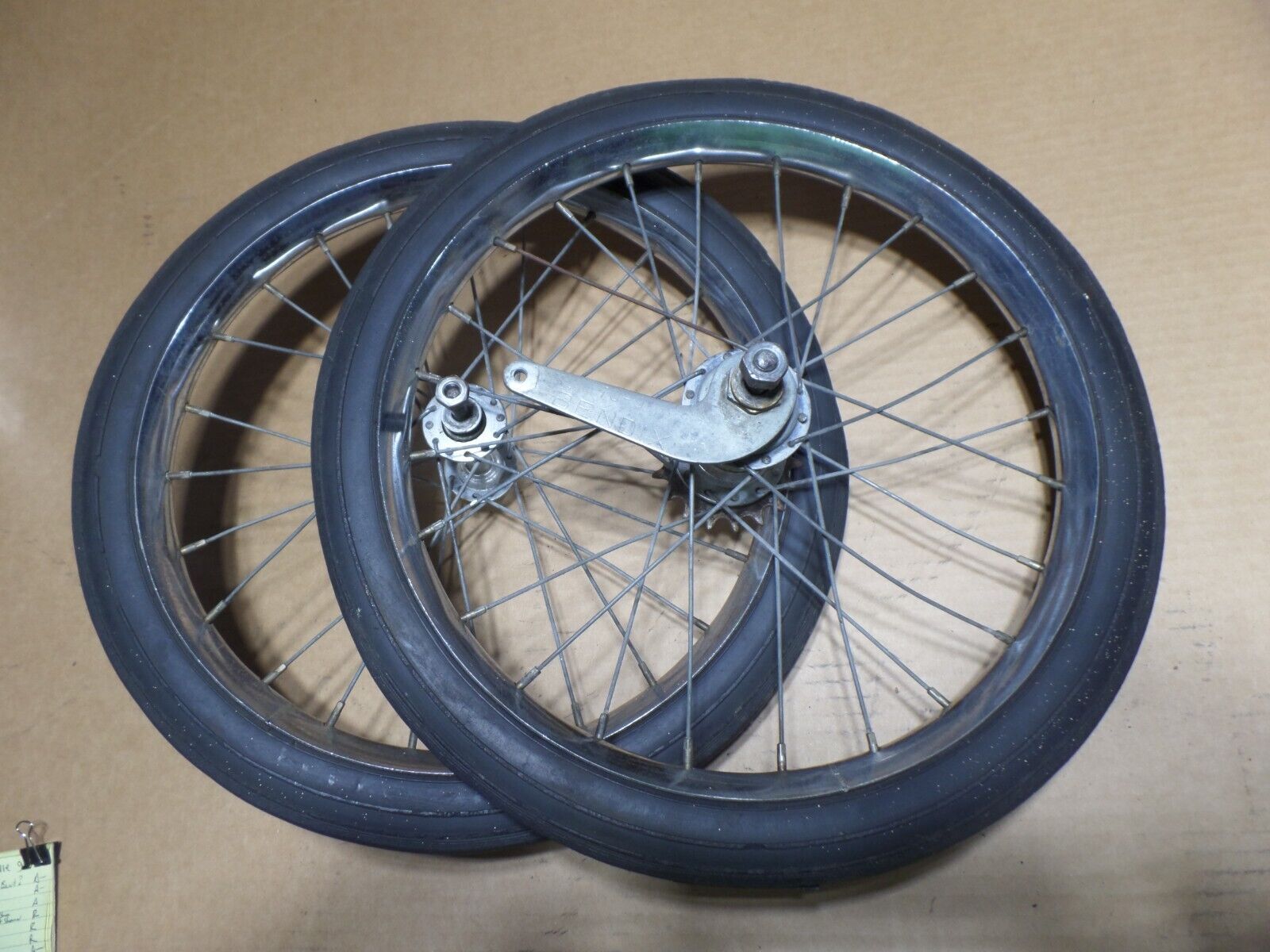Vintage Schwinn Bicycle Wheel & Tire Set - 16x1-3/4 Coaster Brake - Rgh+