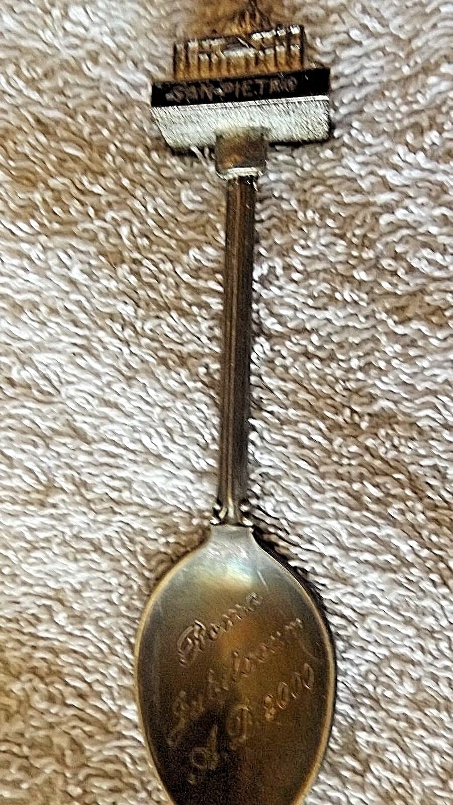 Collector Souvenir Spoon San Pietro Roma Jubilaeum 2000 N759 4 1/4\