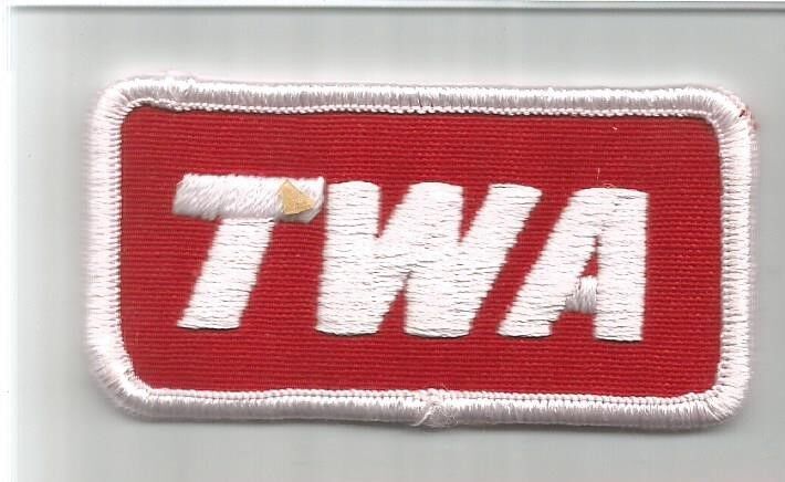 TWA Trans World Airlines advertising emloyee patch 1-1/2 X 3 #3091
